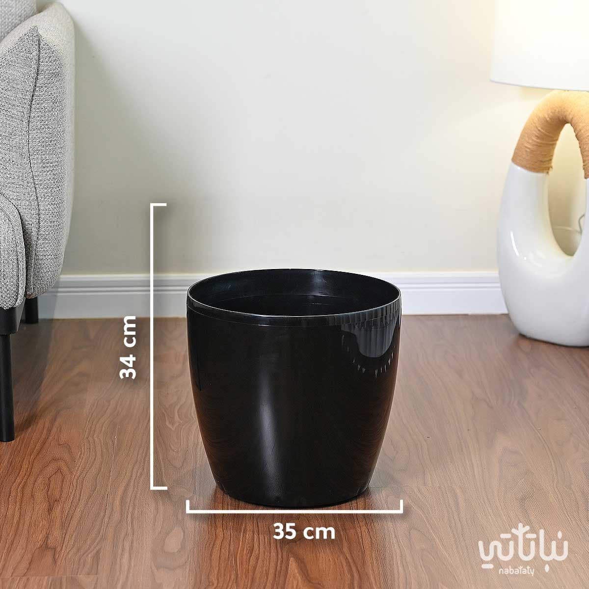Self watering pot 35 cm black 3