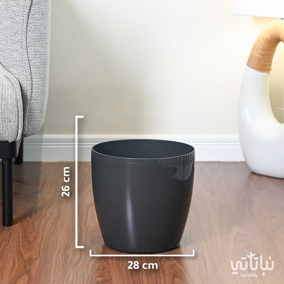 Self-watering pot 28 cm gray 3
