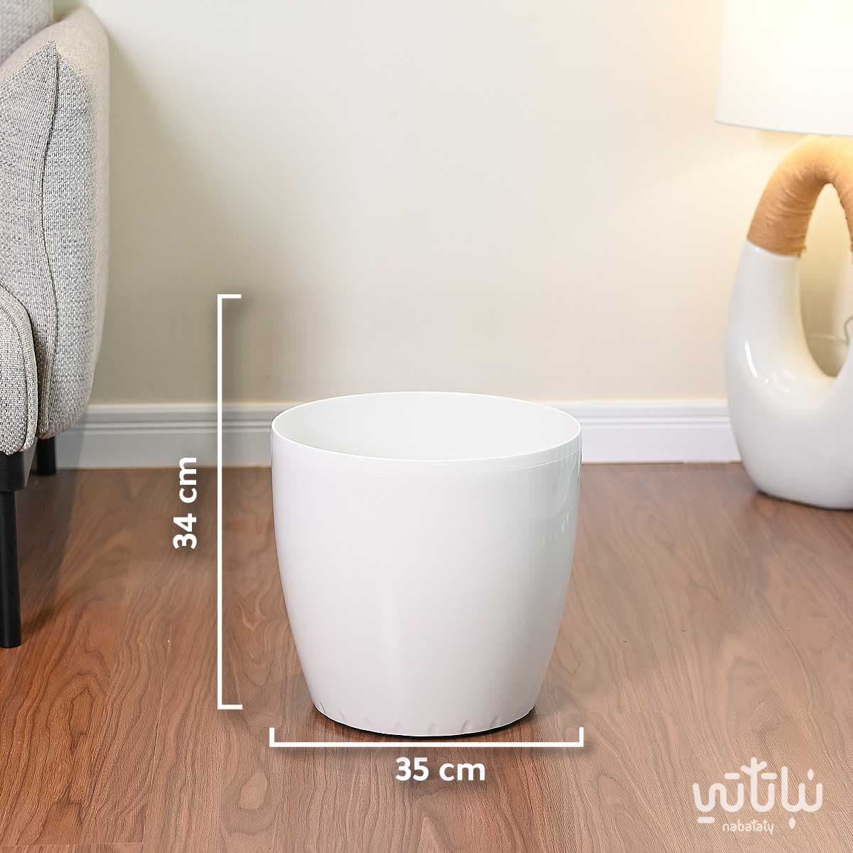 Self-watering pot 35 cm white 3