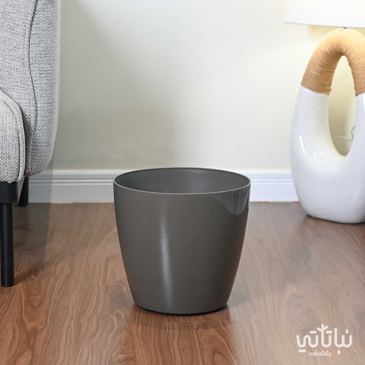 حوض نباتات ري ذاتي دائري بني 30 سم 1