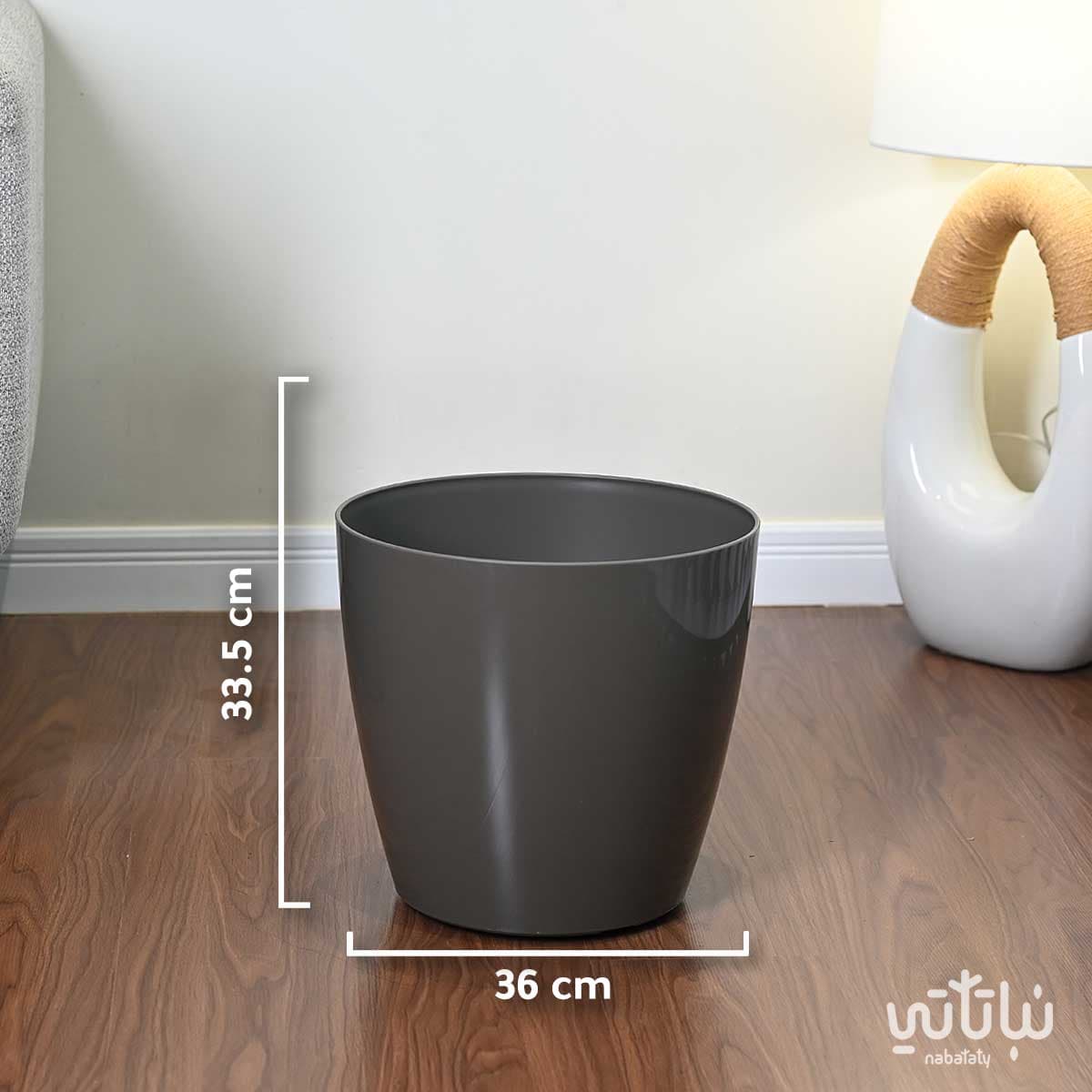 حوض نباتات ري ذاتي دائري 36 سم بني 3