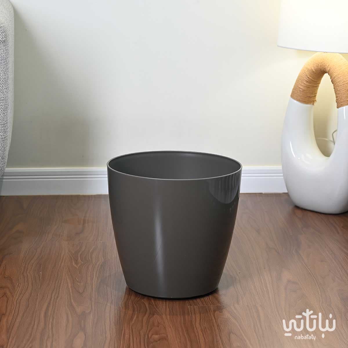 حوض نباتات ري ذاتي دائري 36 سم بني