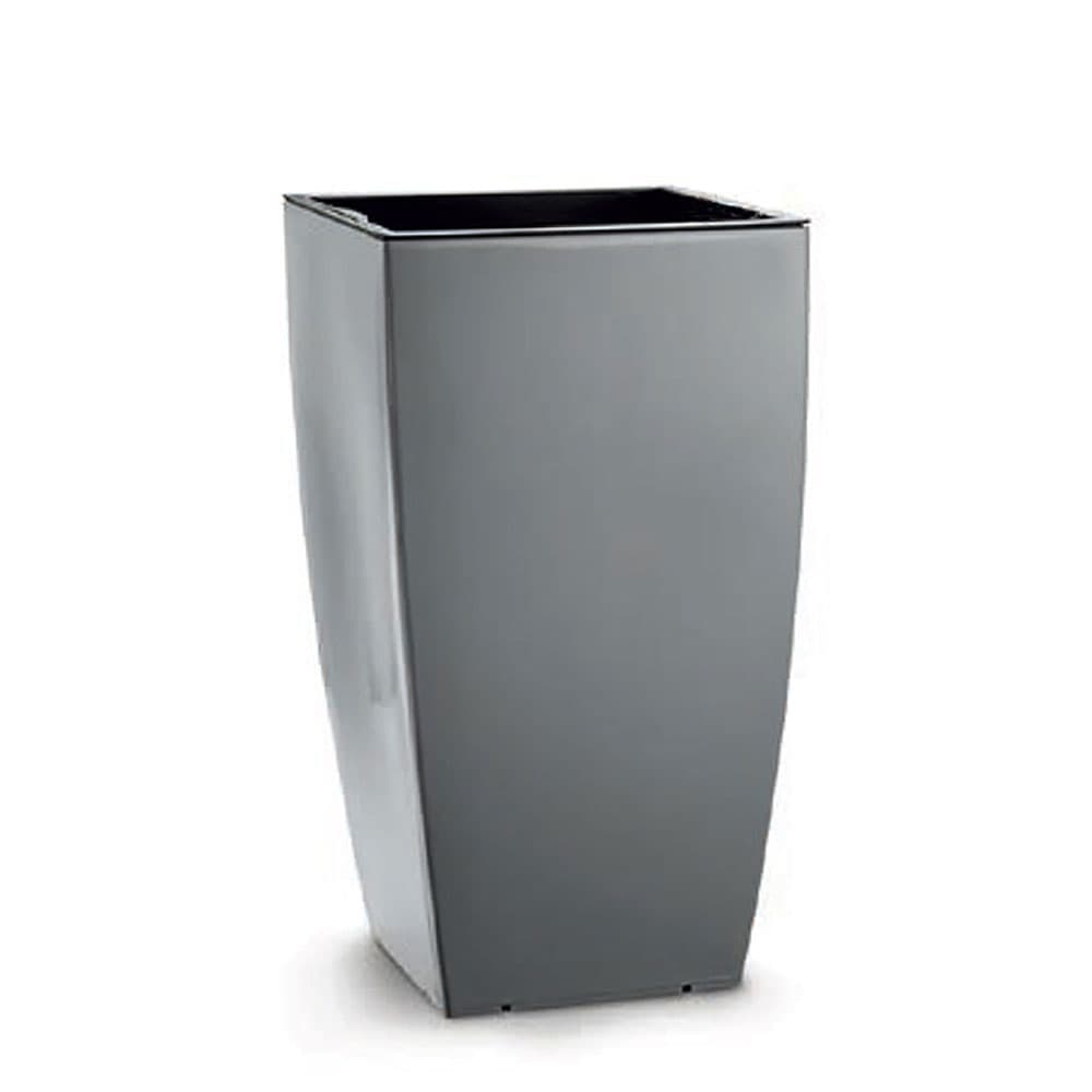 حوض نباتات ري ذاتي مستطيل طولي رمادي فاتح كبير 1