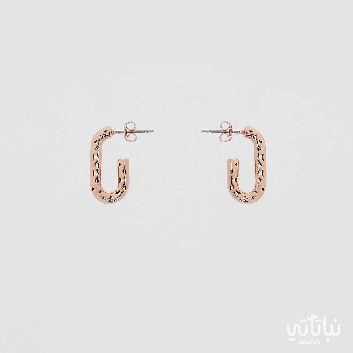 Rose gold salman style earrings