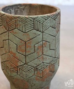 حوض اسمنتي نحاسي طولي منقوش